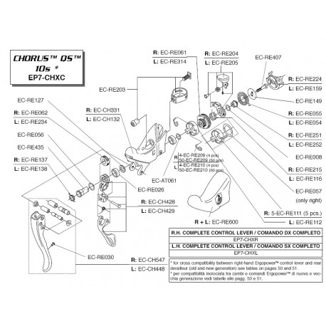 Rueda dentada Campagnolo para manetas de 10 Velocidades EC-RE061