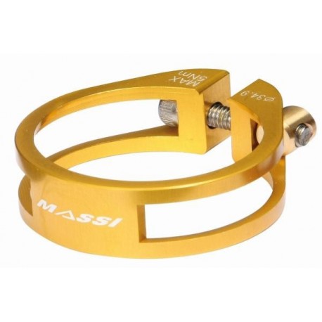 Abrazadera de tija Massi CNC Amarilla 34.9