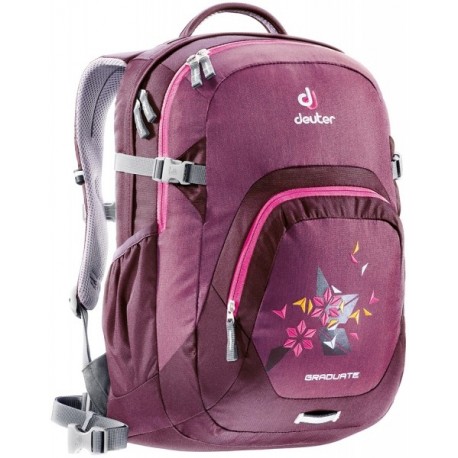 Mochila Deuter Graduate Diseño floral morada