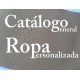 Catálogo general de Ropa Personalizable